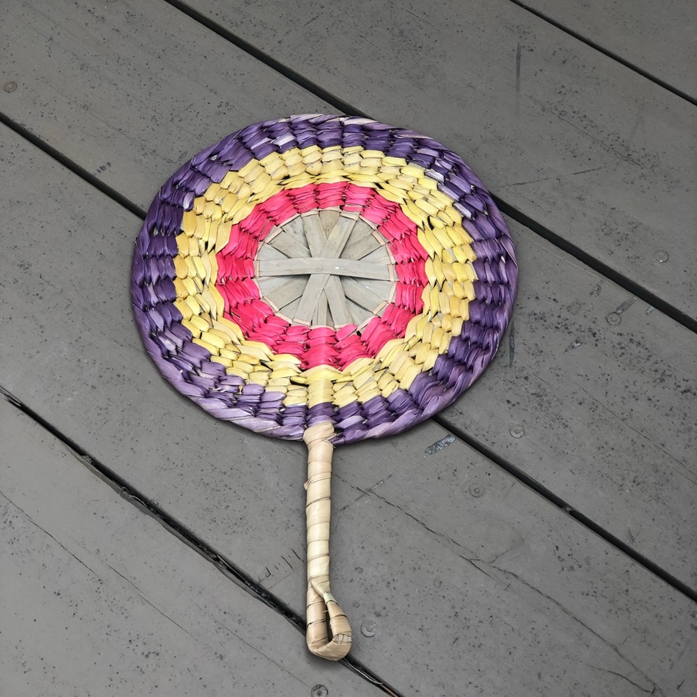 Colorful Circle Hand Fan